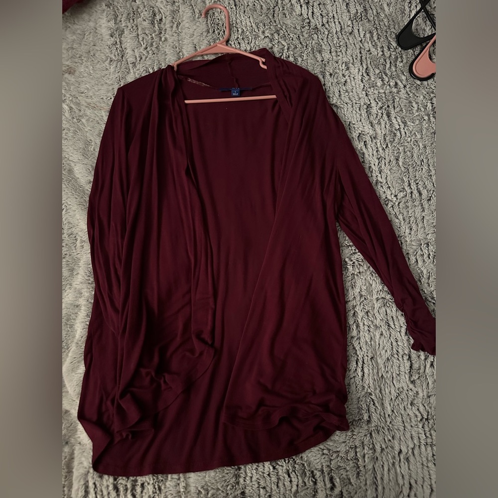 Burgundy cardigan